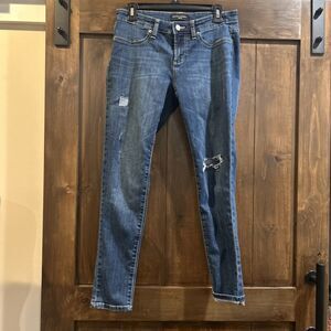 E433 Banana Republic Denim Leggings Skinny 28/6 Distressed